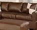Cheap 3 Pieces Sectional Sofa Bonded Leather Match in Walnut Finish by Poundex For Sale