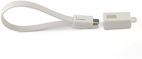 1-Piece Crisp White Micro USB Key Chains and Pull - Charge Your Android Smartphone and Tablet on the Go!