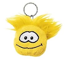 Disney Club Penguin Keychain 2 Inch Plush Puffle Yellow