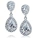 Bling Jewelry Sterling Silver CZ Pave Teardrop title=
