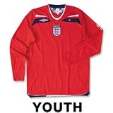 England 08/09 Away LS Youth Soccer Jersey