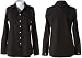 NAKED ZEBRA Collared Long Sleeve Button Down Shirt, Black, Medium, WT1596