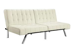 Dorel Home Products Emily Splitback Futon, Vanilla