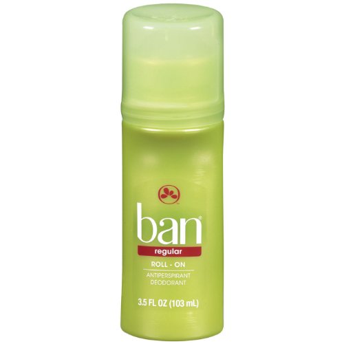Ban Roll-On Antiperspirant Deodorant, Regular, 3.5-Ounce Bottles (Pack of 6)