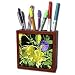 Jackie Popp Nature n Wildlife Wild Flowers - Yellow Columbines - Tile Pen Holders-5 inch tile pen holder