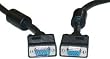 HD15 (SVGA) Male / HD15 (SVGA) Female, Coaxial, with Ferrite Bead, Black, 75 ft