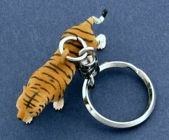 Solid Metal Wild Adventures Tiger Key Chain Keychain