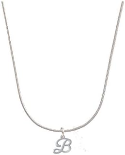 Mini Gelato Script Initial - B - Charm Necklace