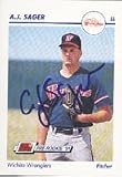 A.J. Sager, Wichita Wranglers - Padres Affiliate, 1991 Line Drive Pre-Rookie Autographed Card