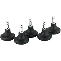 Master Caster 70178 Bell Glidewheel Glides, Black, Five per Set