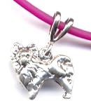 15' Fuschia Pomeranian Necklace Sterling Silver Jewelry Gift Boxed