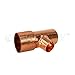 Everflow Supplies CCRT1003 Reducing Tee Fitting with Solder Cups for Cop, 1 X 3/4 X 1/2, Copper