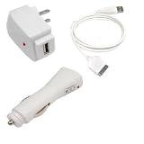 Car Charger + AC Charger + USB Cable for Creative Zen Vision M/Vision W/ Vision