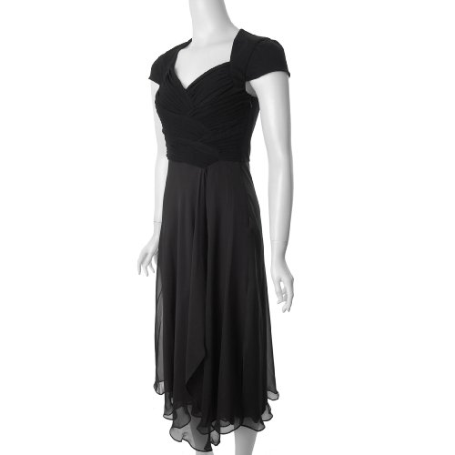 Sangria High Waist Triple Mesh/ Chiffon Maxi Dress