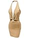 Doublju Womens Fitted Dress with Halter Neck and Sexy Back