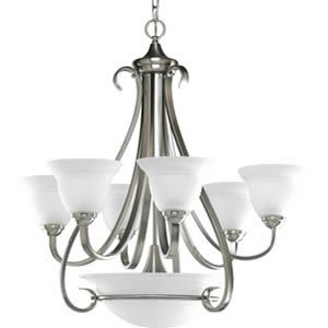 Progress Lighting P4417-09 Torino 6-Light Chandelier in Brushed Nickel - P4417-0 by Progress Lighting