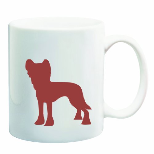 Chinese Crested Dog - Brown Silhouette Design 11 oz Ceramic Coffee Mug cup - 2010 Design - Affordable Gift for your Loved One! Item #DIS-MG-CHIN-BR41