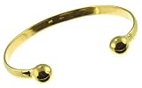Gold Plated Silver Gents Torque Bangle