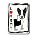 Janna Salak Designs Dogs - I Love My Boston Terrier - Light Switch Covers - single toggle switch