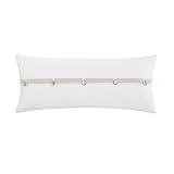 Echo Fan Floral Decorative Pillow - White - 12x26"