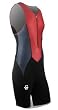 Astek Mens Black and Red Premium Triathlon Singlet Skin Suit - Medium