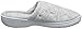 isotoner Women's Signature Terry Floral Embroidered Clog Slipper, Heather Grey, 8.5-9