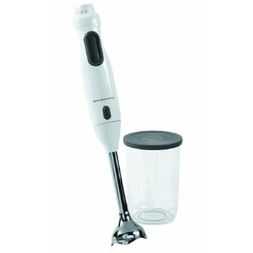 KitchenAid KHB100WH White Immersion Blender 100 Series