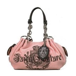 Juicy Couture "Crystal" Pink Baby Fluffy Hobo