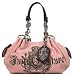 Juicy Couture Velour Crown Logo Fluffy Bag Tote Pink