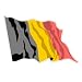 BELGIUM WAVING FLAG - Sticker Decal - #S0142