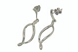 Image of Silver Diamond Drop Earrings