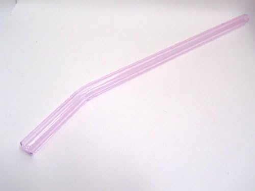 Glass Drinking Straw- Pink Bent Glass Straw-9inches