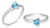 Trillion Cut Swiss Blue Topaz Ring Sterling Silver