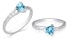Jewelry : Trillion Cut Swiss Blue Topaz Ring Sterling Silver