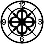 Giant 40 Inch Diameter Hand-crafted Tower Wall Clock (Arabic Quad Numerals, Sword Cross Style)