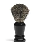 True Gentlemen Pure Badger Shaving Brush with Black Handle