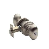 Baldwin 5225150ENTR Satin Nickel Images, Egg Egg Style Keyed Entry Door Knob Set with the Emergency
