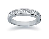 0.84 Channel Set Diamond Wedding band in Palladium