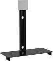 Optimum Elmob Cygnus CY1544 - Cantilever Television Stand -800mm Single Shelf, Black Glass - Black Aluminium