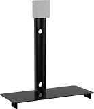 Optimum Elmob Cygnus CY1544 - Cantilever Television Stand -800mm Single Shelf, Black Glass - Black Aluminium