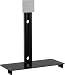 Electronics : Optimum Elmob Cygnus CY1544 - Cantilever Television Stand -800mm Single Shelf, Black Glass - Black Aluminium
