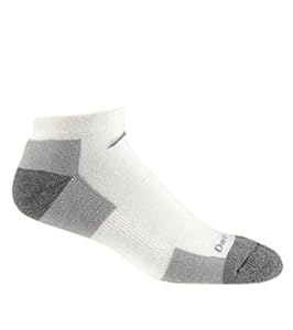 Darn Tough Vermont Merino Wool No-Show Mesh Multisport Socks, White/Grey, X-Large