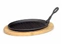 ICD Cast Iron Sizzler with wooden base