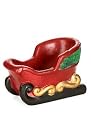4 Inch Ceramic Christmas Sleigh Candle Holder (Set of 6)