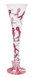 Lolita Hand Painted Champagne Glass, Pink Ribbon