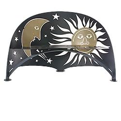 Celestial Steel Patio Bench
