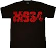 MGS4 Metal Gear Solid Logo with Bullet Holes Black T-shirt Tee