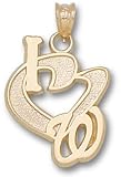 Washington Nationals I Heart W 3/4 Charm/Pendant -14K/10K, Stainless Steel or Gold Plated