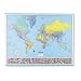 American Map 715758 Hammond Deluxe Laminated Rolled Political Reference World Map w/Flags, 52wx40h