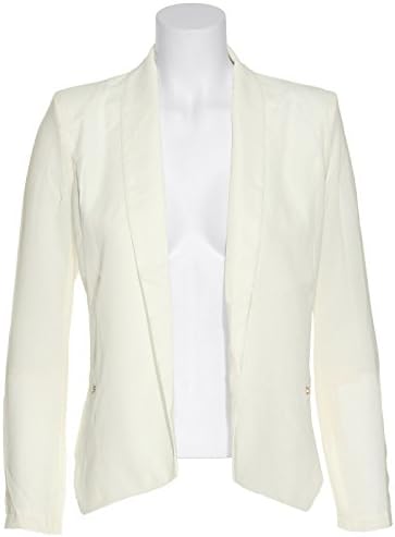 COSTA BLANCA Cropped Blazer w/ Chiffon Sleeves,IVY,S